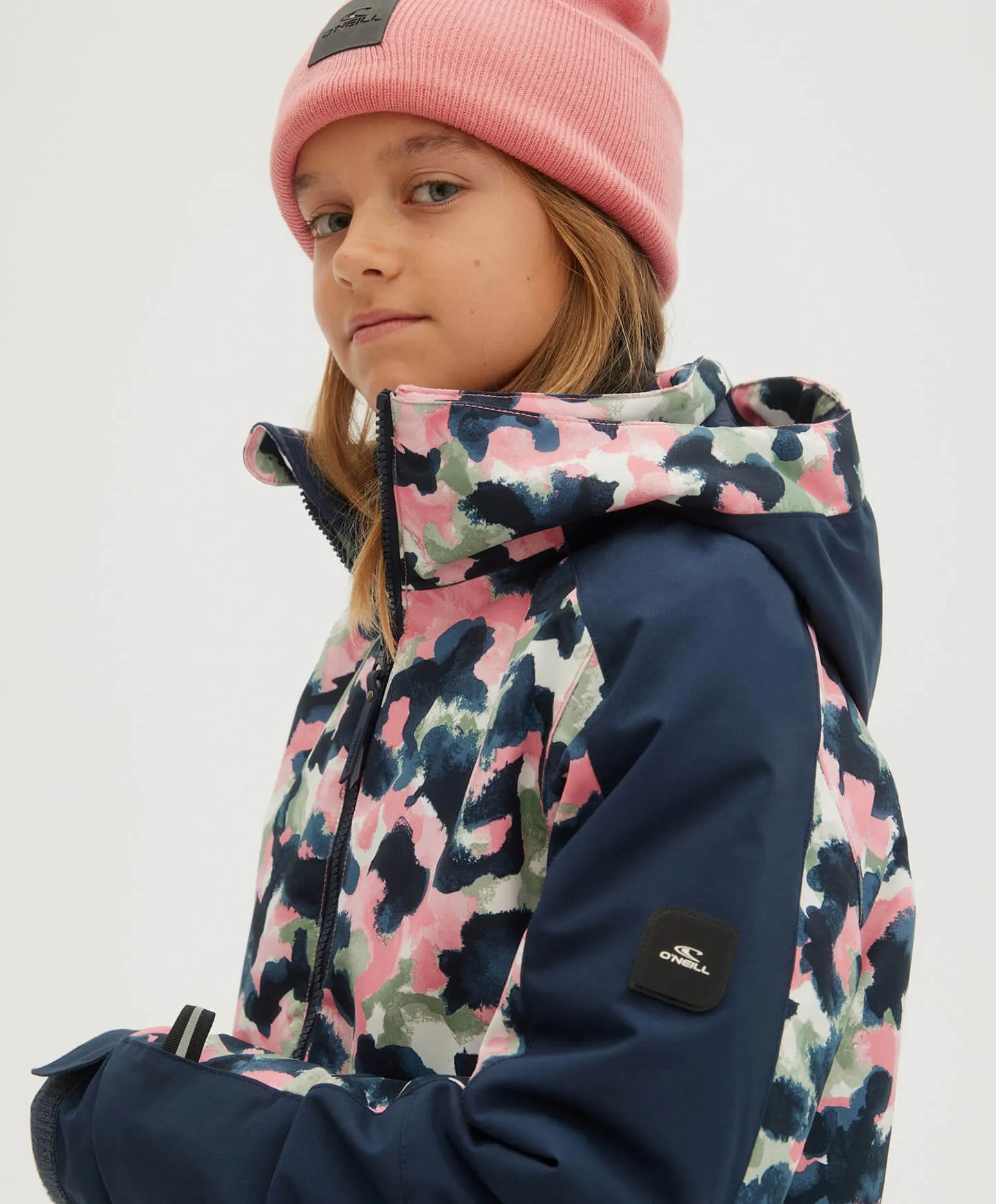 Girl's Adelite AOP Snow Jacket - Blue AOP