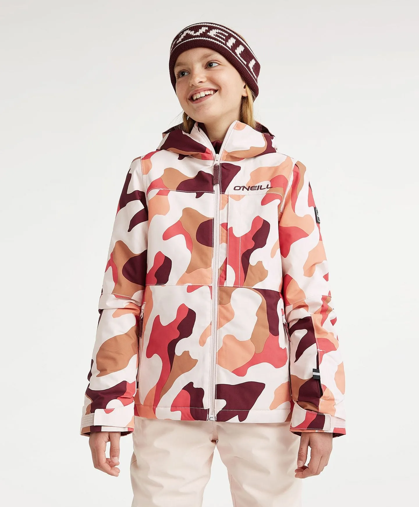 Girl's Lite Printed Snow Jacket - Purple Hiker Camo