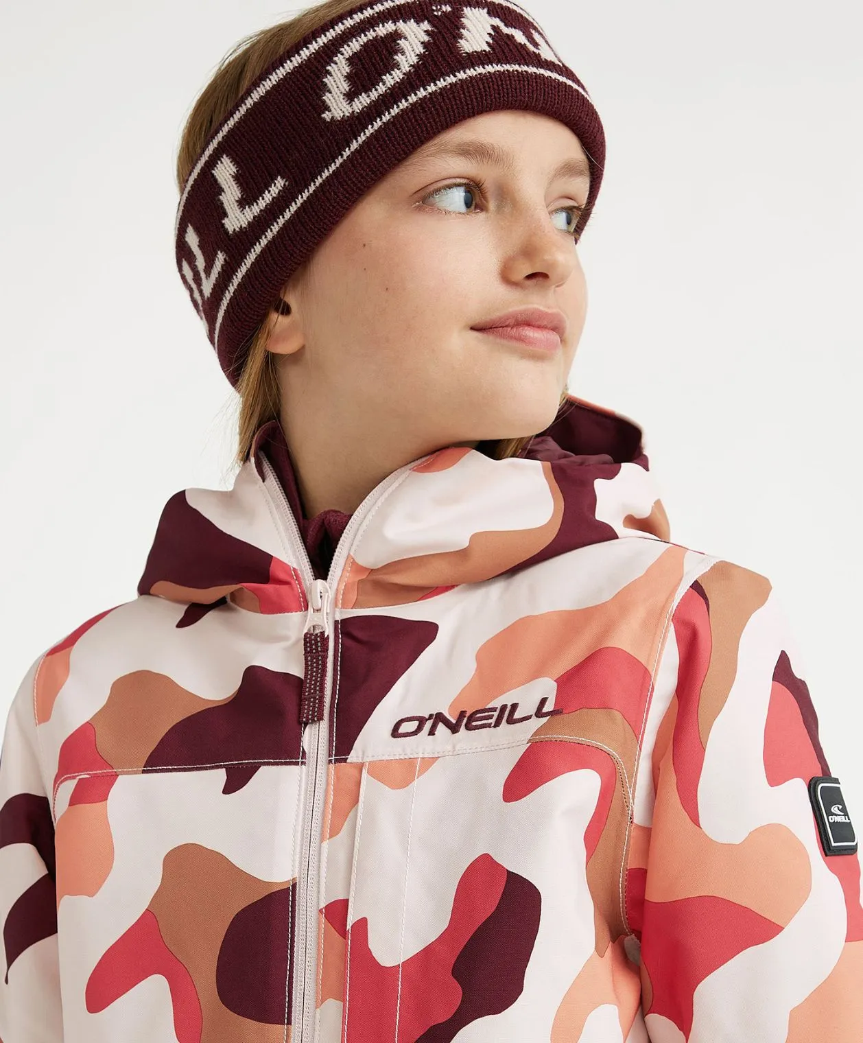 Girl's Lite Printed Snow Jacket - Purple Hiker Camo