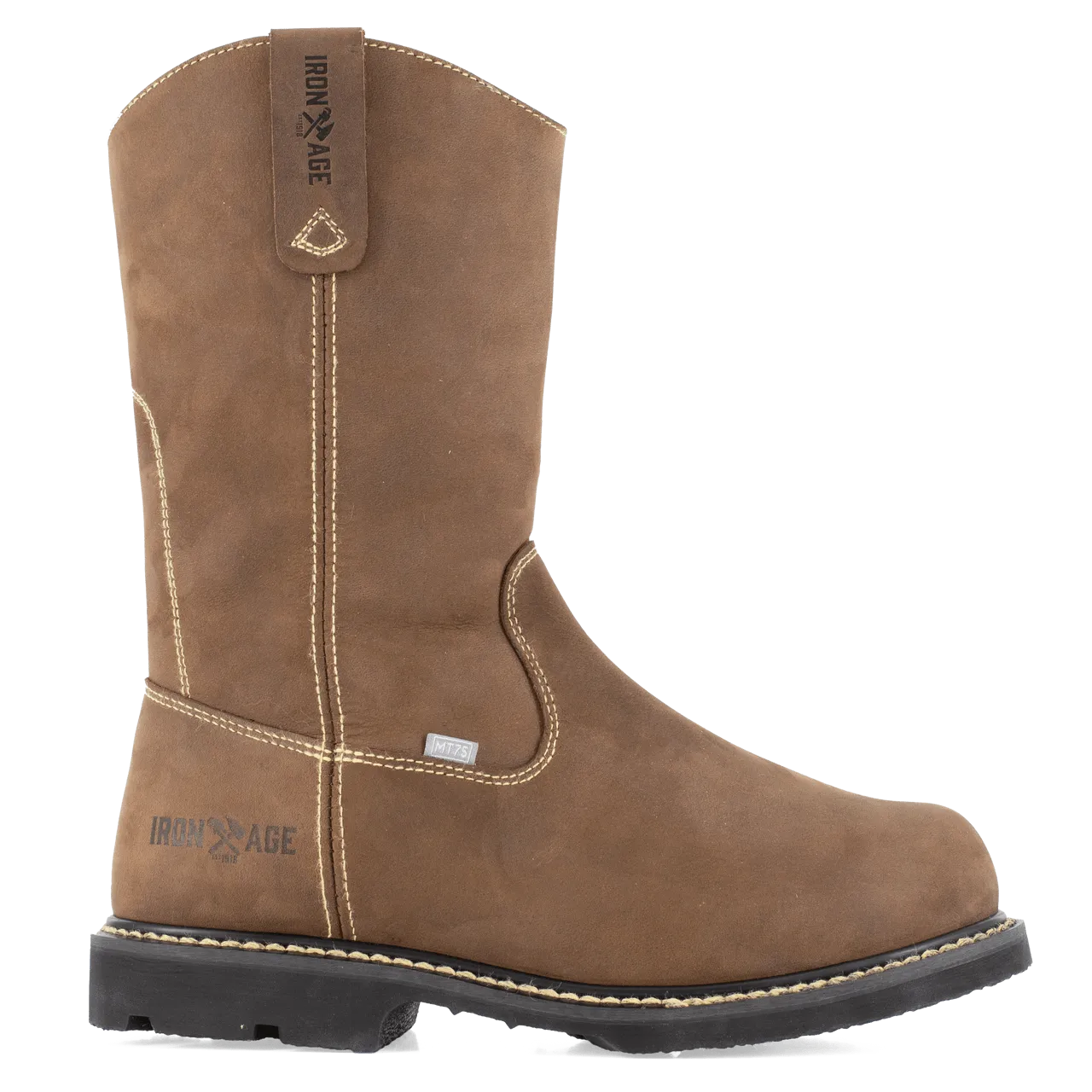 Groundbreaker Composite-Toe 11 Inch Int Met Guard Pull-On Work Boot Brown