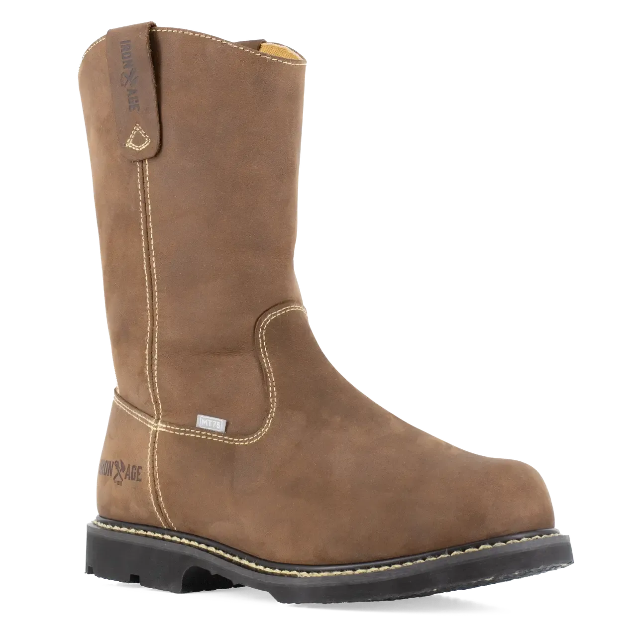 Groundbreaker Composite-Toe 11 Inch Int Met Guard Pull-On Work Boot Brown