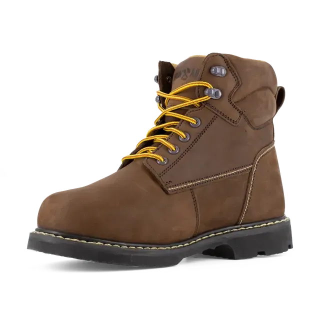 Groundbreaker Steel-Toe Metguard 6 inch Work Boot Brown