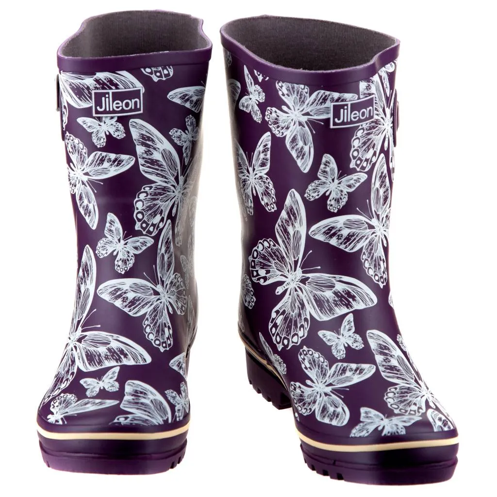 Half Height Wellies - Wide Foot & Ankle - Easy to Slip On and Off