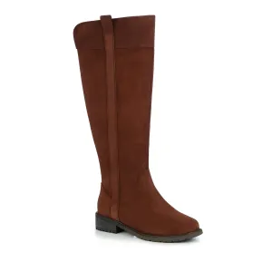 Hervey Knee High Waterproof Suede Boot in Tawny CLOSEOUTS