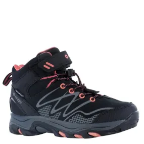 Hi Tec Kids Blackout Mid Hiking Boot -BLACK/PINK