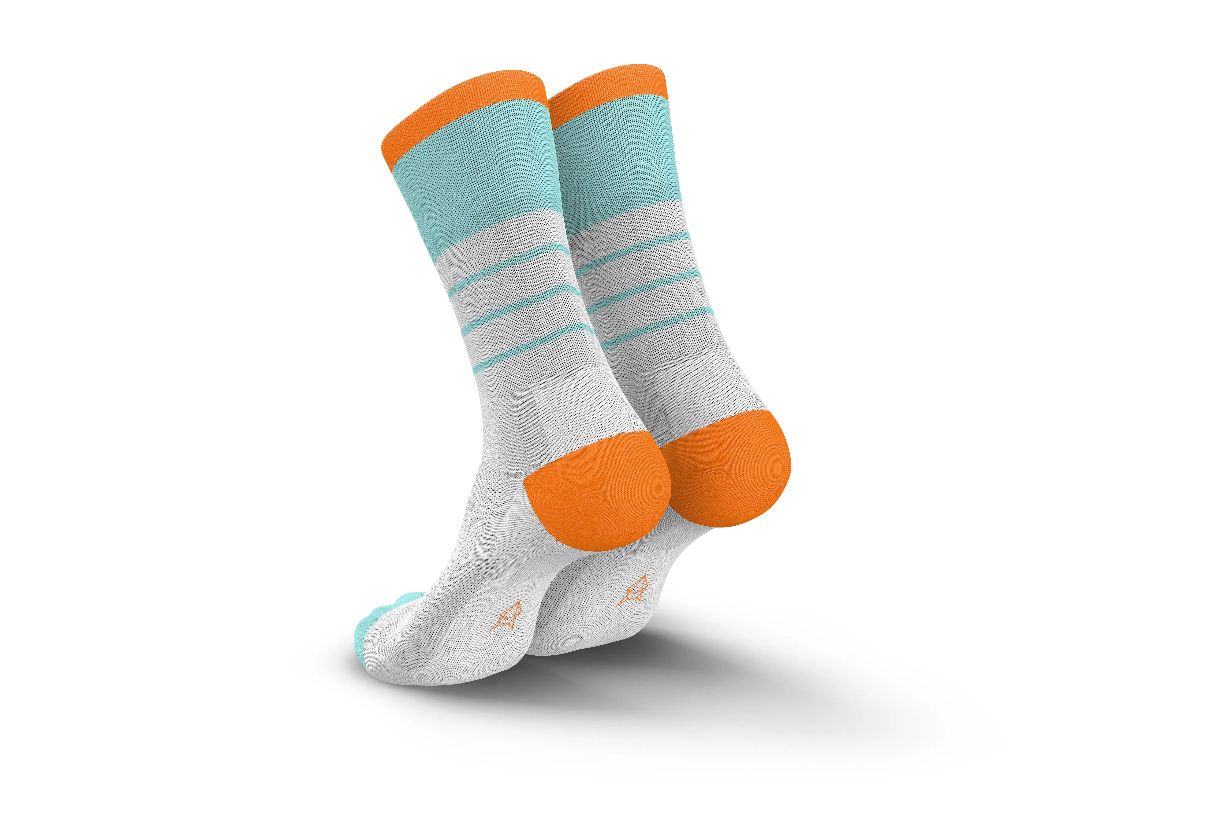 INCYLENCE Ultralight Stripes V2 Mint Orange Long Sock