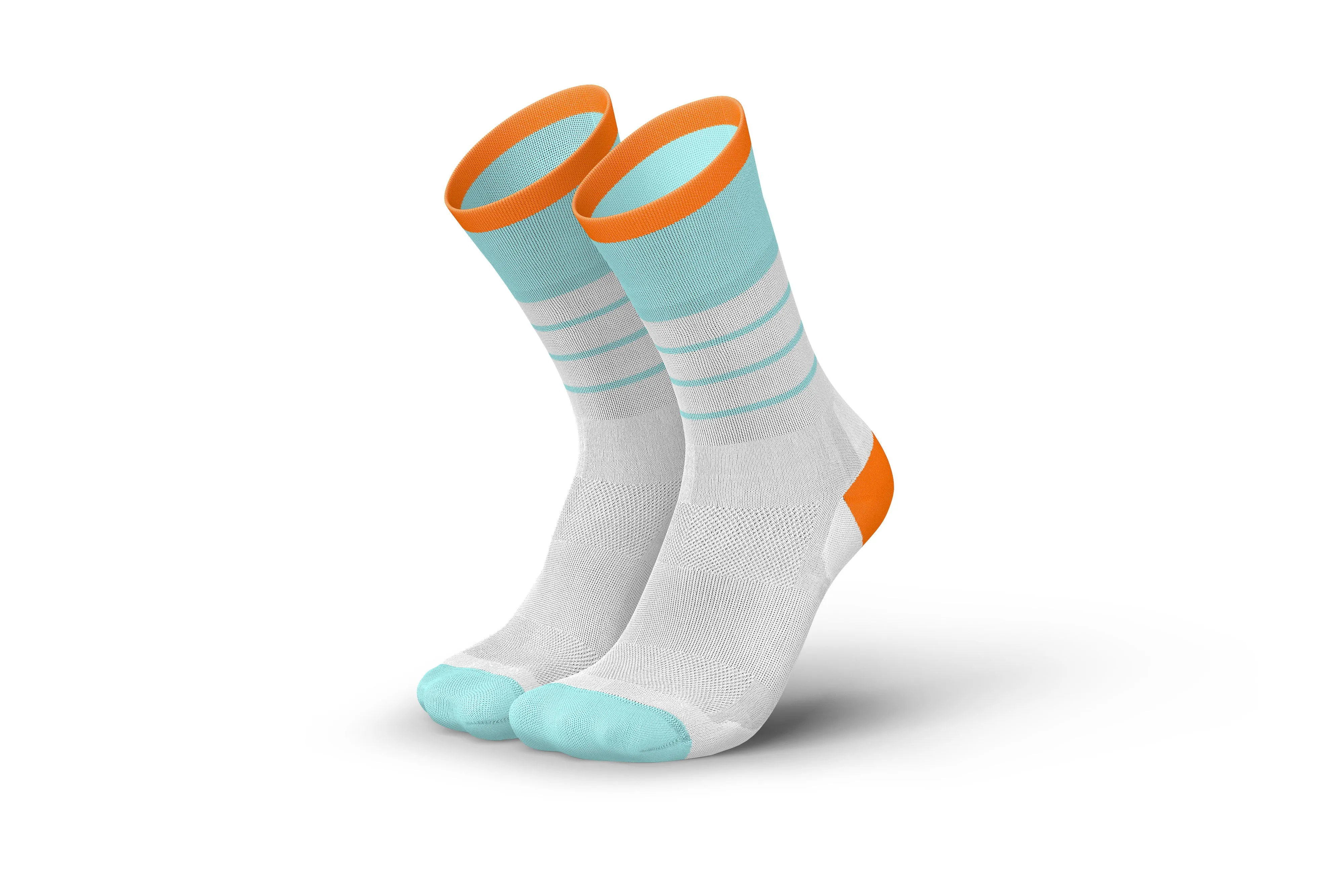 INCYLENCE Ultralight Stripes V2 Mint Orange Long Sock