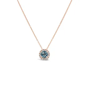 Irisa by Martin Binder Aquamarine & Diamond Halo Pendant