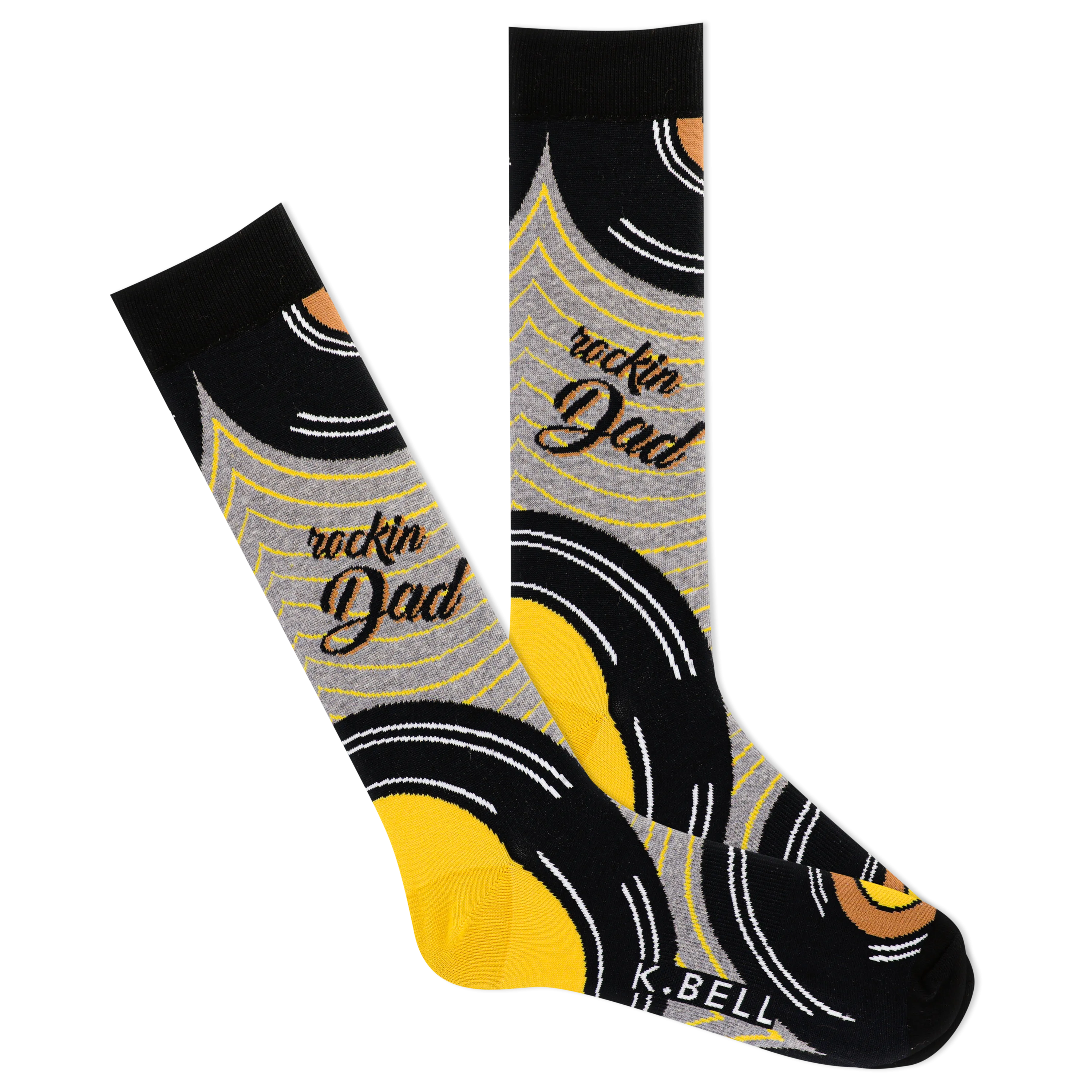 K.Bell Men's Rockin' Dad Crew Sock