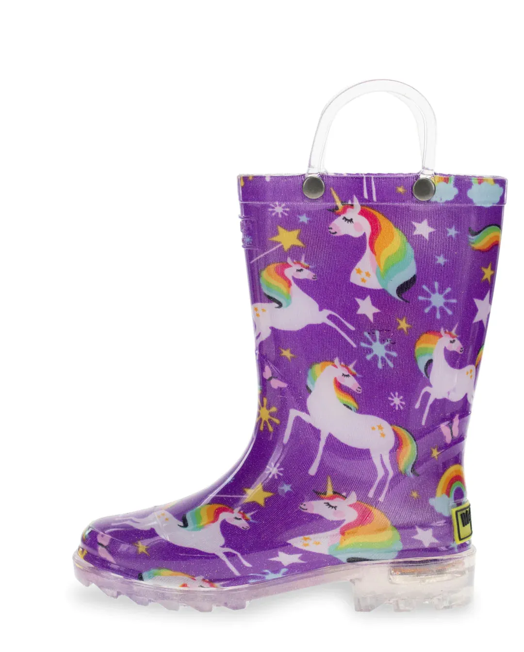 Kid's Rainbow Unicorn Lighted Rain Boot