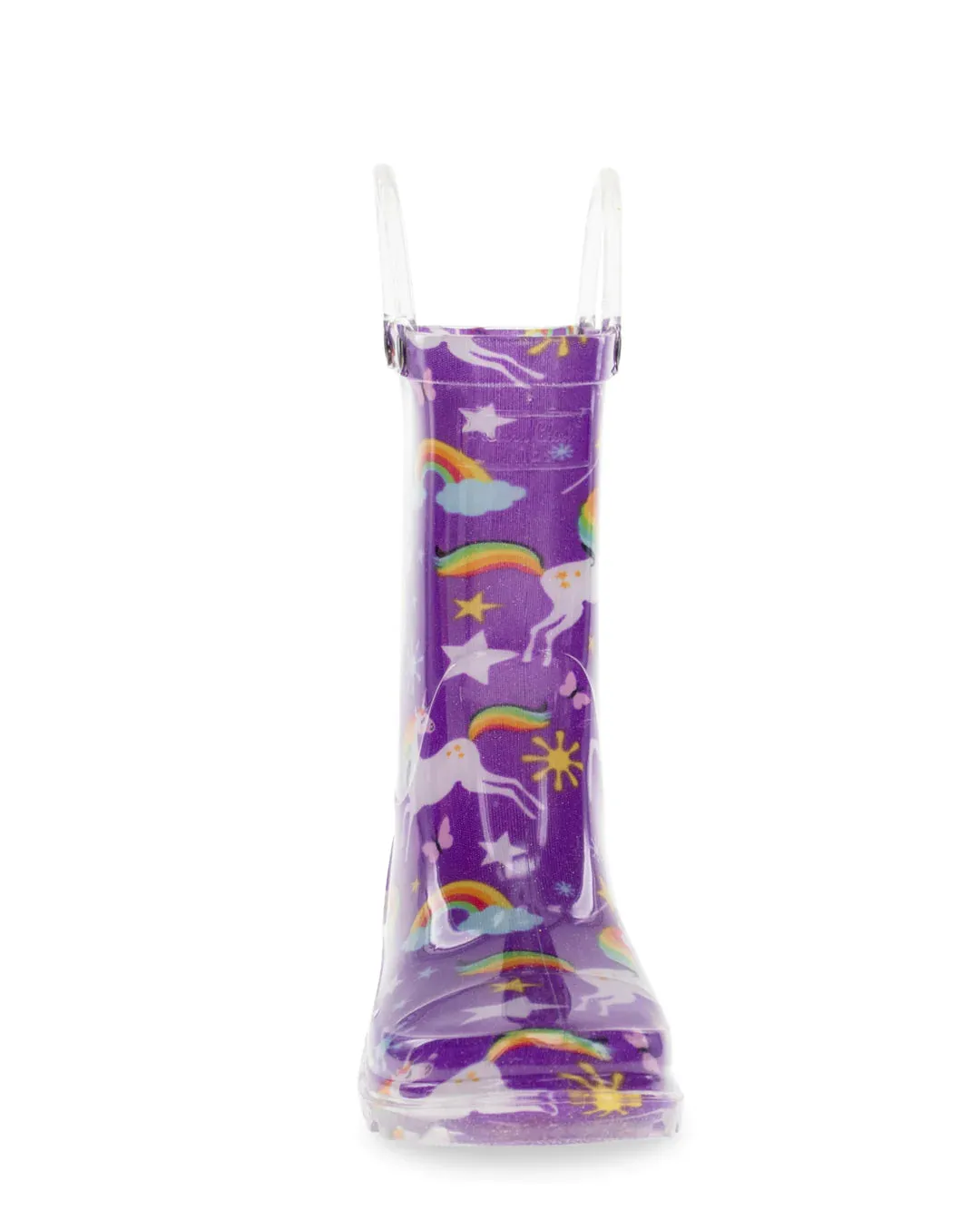 Kid's Rainbow Unicorn Lighted Rain Boot