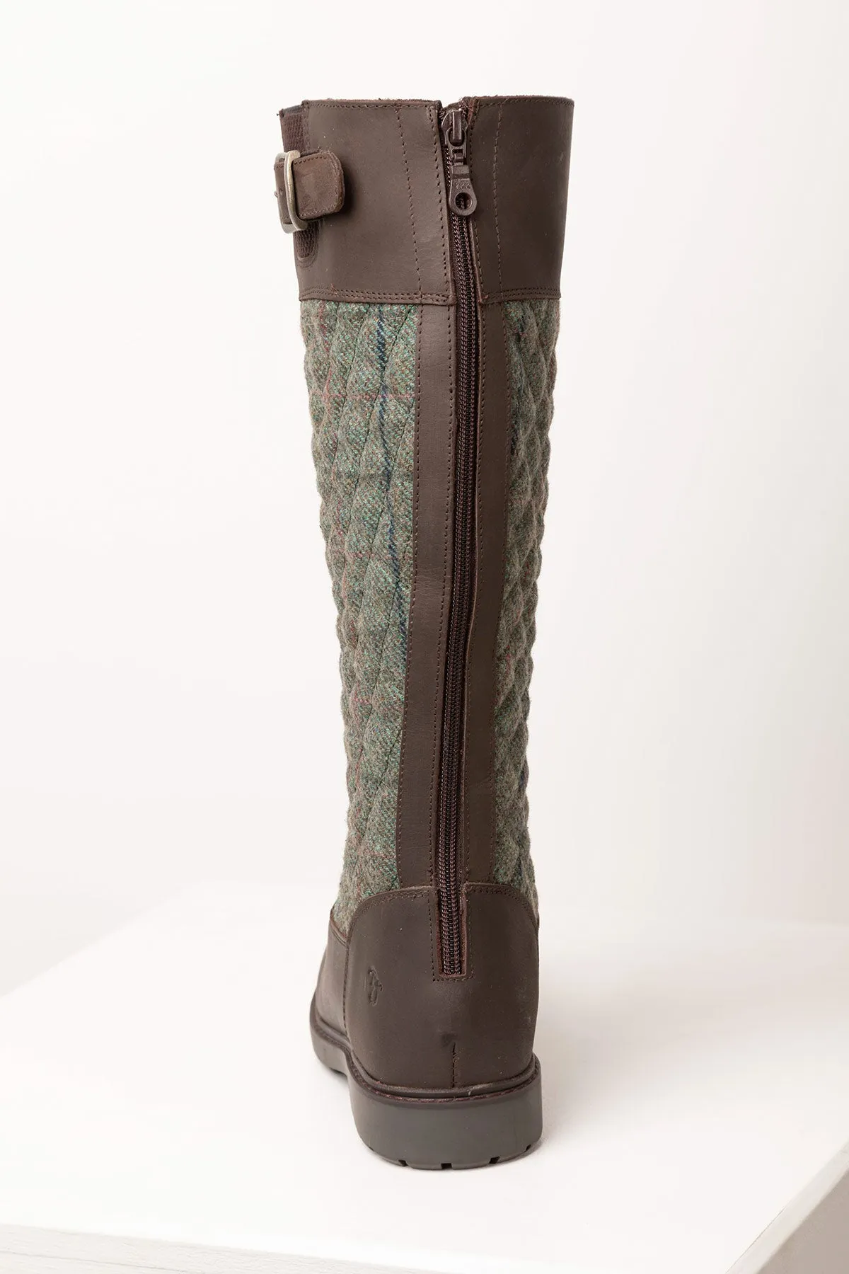 Ladies Middleham Quilted Tweed Boots