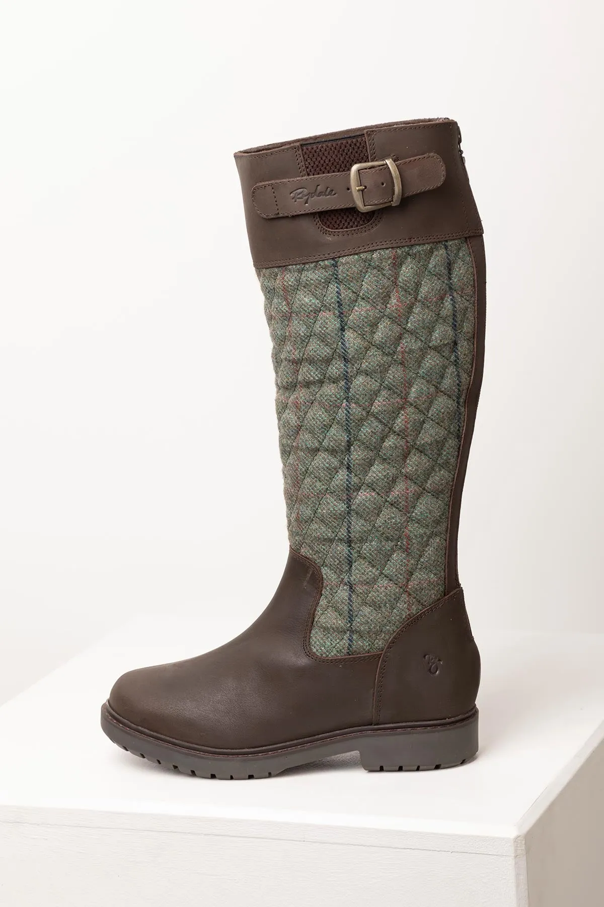 Ladies Middleham Quilted Tweed Boots