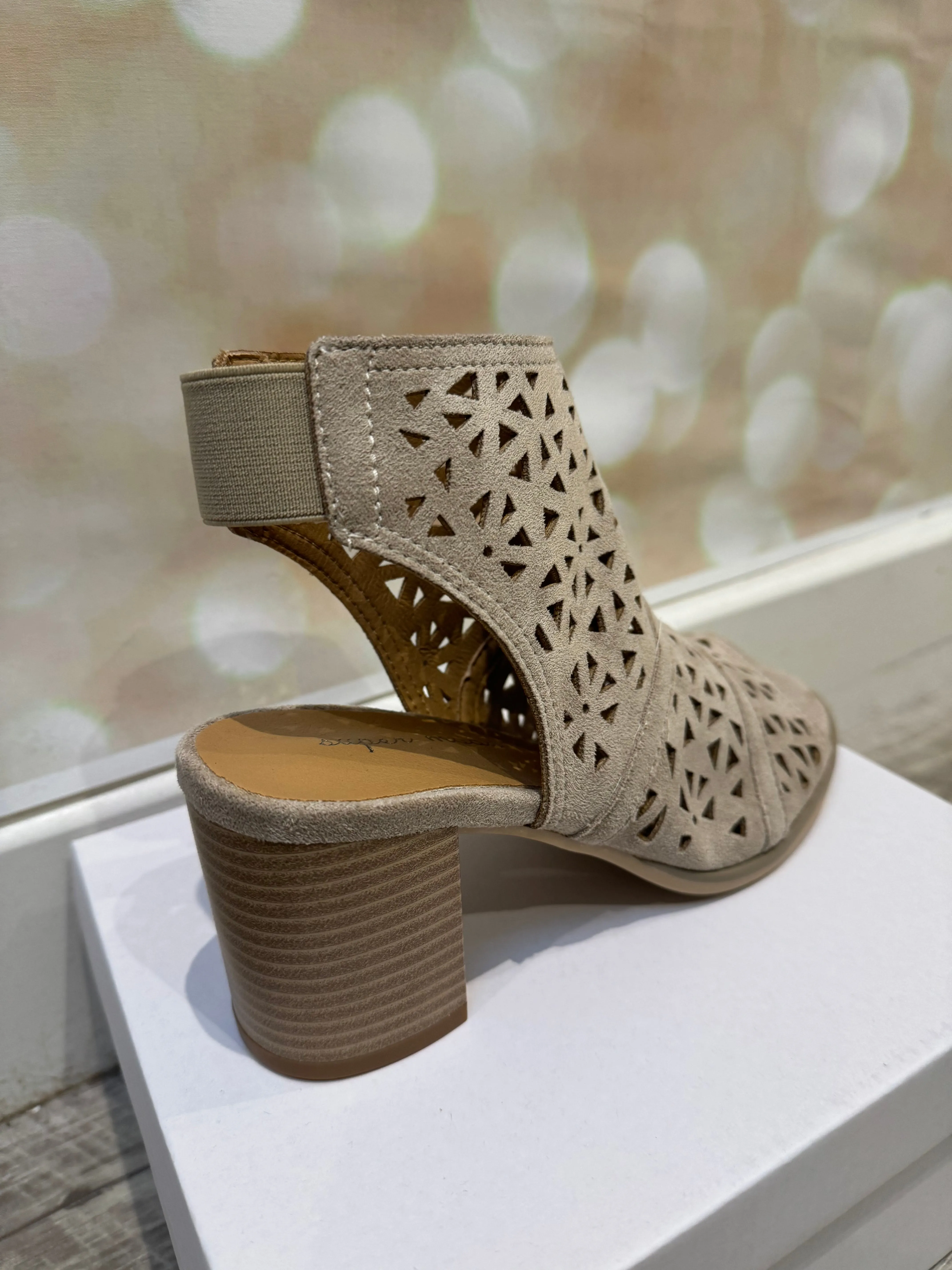 Lazer Cut Heeled Shoe Boot