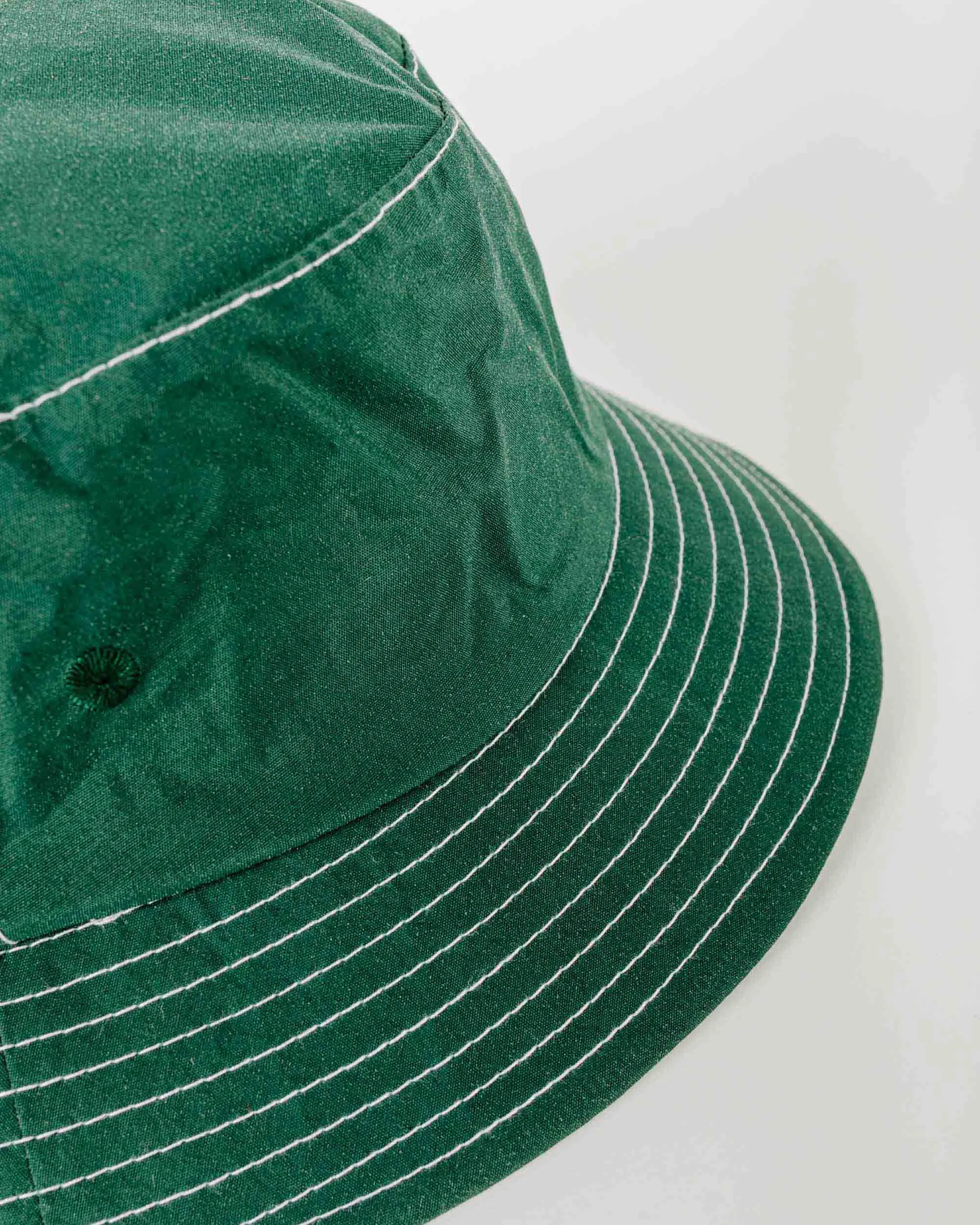 Lite Year Japanese Nylon Taffeta Bucket Hat Varsity Green