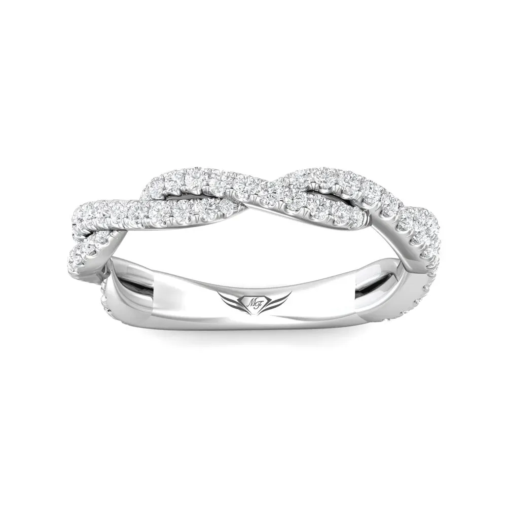 Martin Flyer Twist Diamond Wedding Band