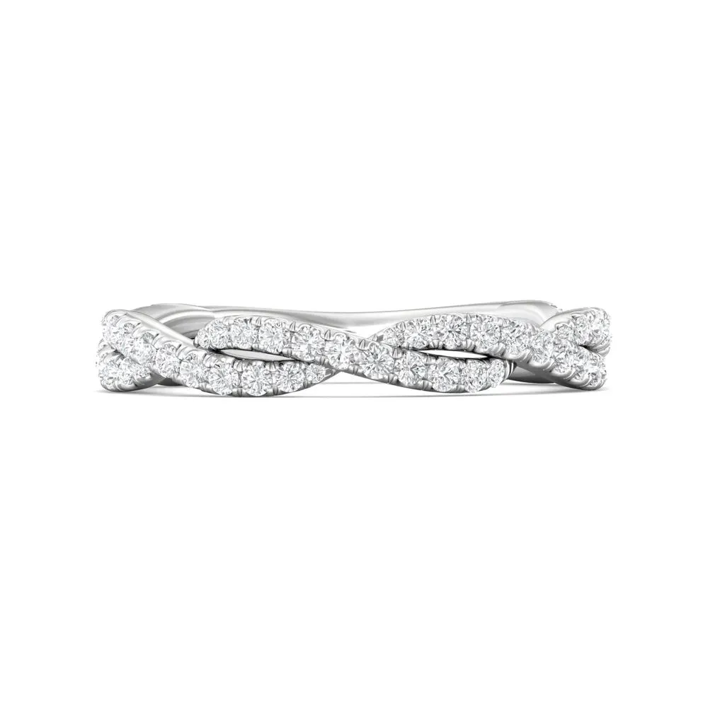 Martin Flyer Twist Diamond Wedding Band