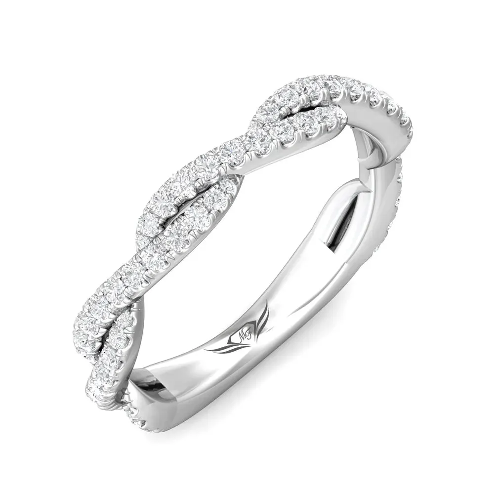 Martin Flyer Twist Diamond Wedding Band