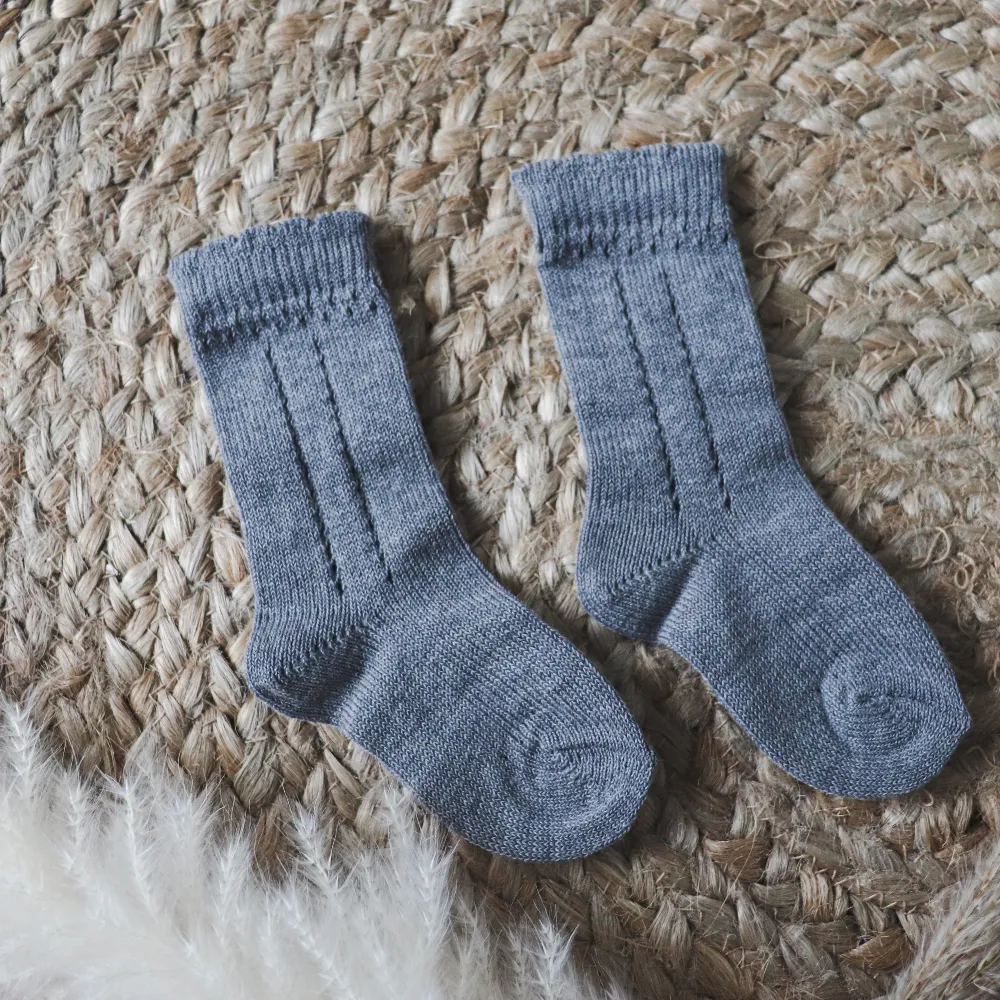 Meia Pata Perle Grey Knee Socks