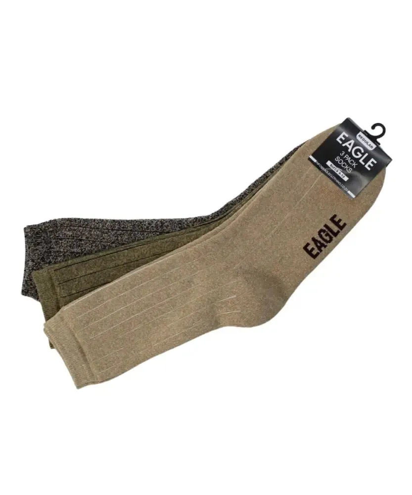 Mens 3 Pack Boot Socks