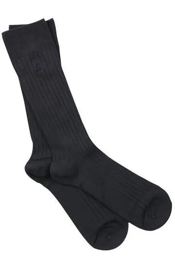 Navy Ribbed Mens Bamboo Socks