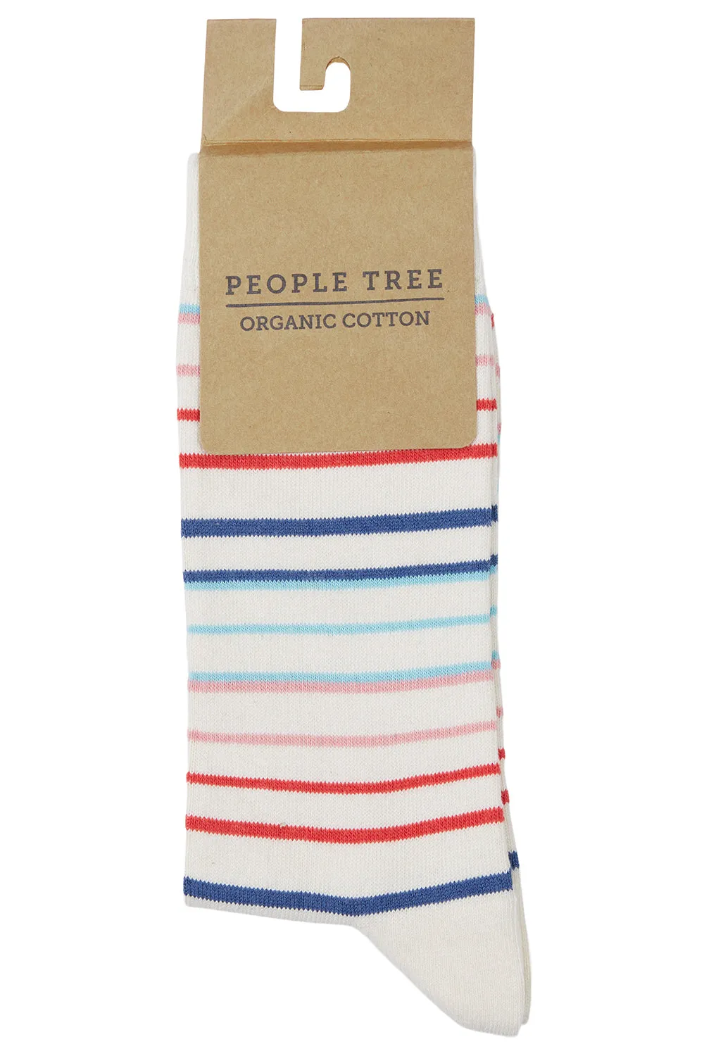 Organic Cotton Socks in Rainbow Stripe