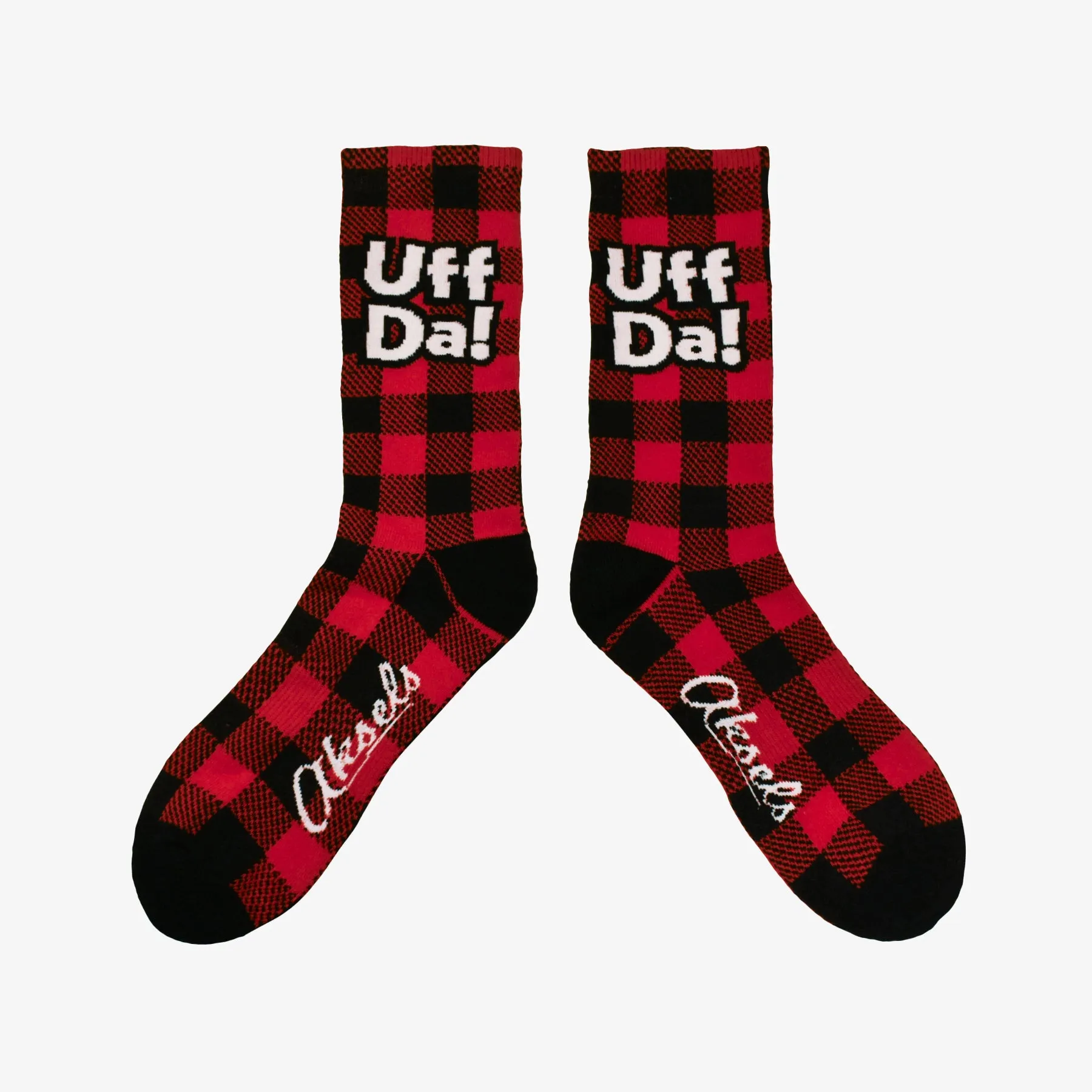 Plaid Perfection Uff Da! Men's & Women's Crew Socks