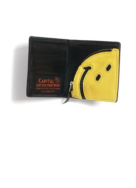 RAIN SMILE | Leather Wallet | Black