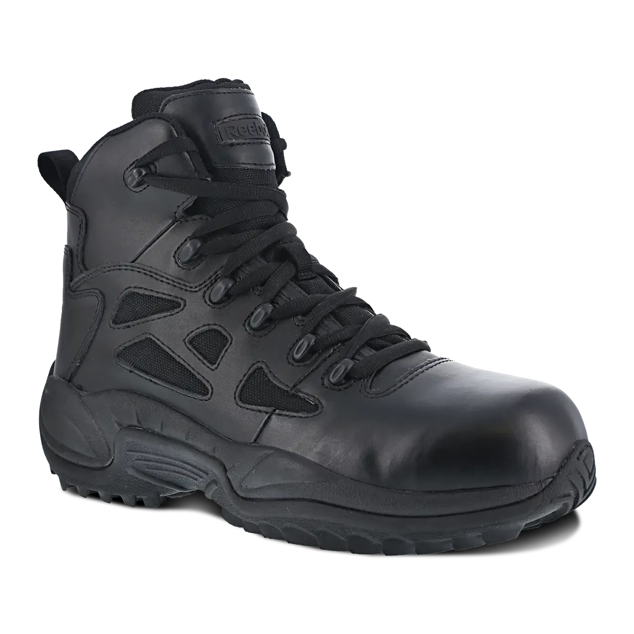 Rapid Response Rb 6 Inch Composite-Toe Side Zip Tactical Stealth Work Boot Black