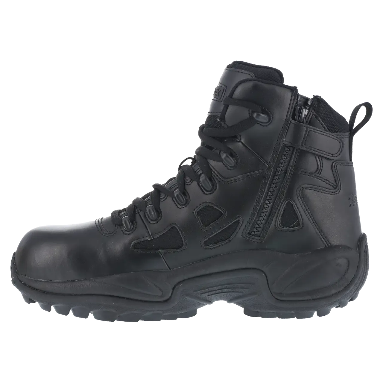 Rapid Response Rb 6 Inch Composite-Toe Side Zip Tactical Stealth Work Boot Black