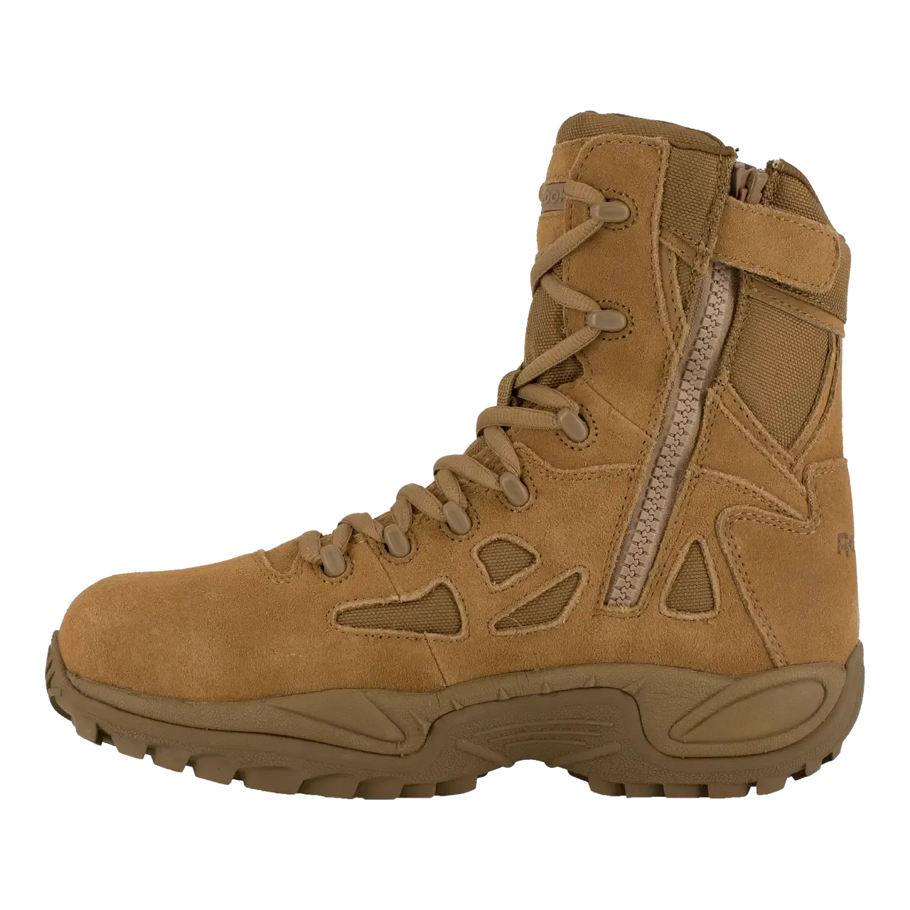 Rapid Response Rb 8 Inch Composite-Toe Side Zip Stealth Military Work Boot Coyote