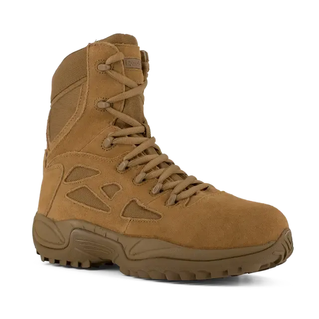 Rapid Response Rb 8 Inch Composite-Toe Side Zip Stealth Military Work Boot Coyote