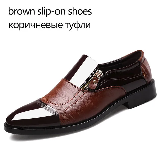 REETENE Fashion Business Dress Men Shoes 2019 New Classic Leather