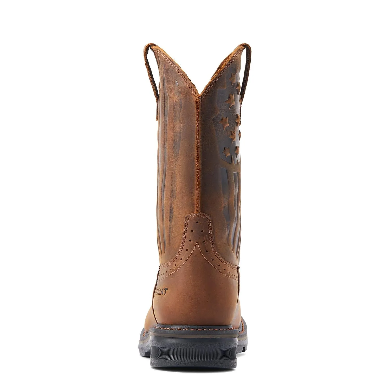 Sierra Shock Shield Patriot Work Boot Distressed Brown