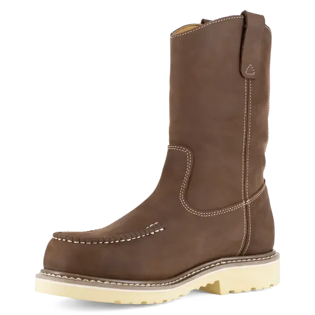 Solidifier Composite-Toe 11 Inch Pull-On Moc Toe Waterproof Work Boot Brown