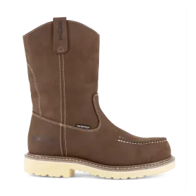 Solidifier Composite-Toe 11 Inch Pull-On Moc Toe Waterproof Work Boot Brown