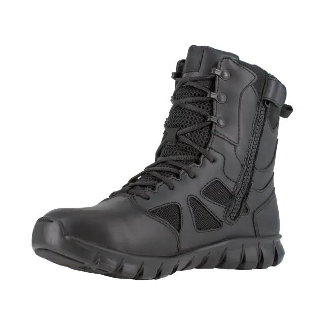 Sublite Cushion 8 Inch Soft-Toe Waterproof Side Zip Tactical Boot Black