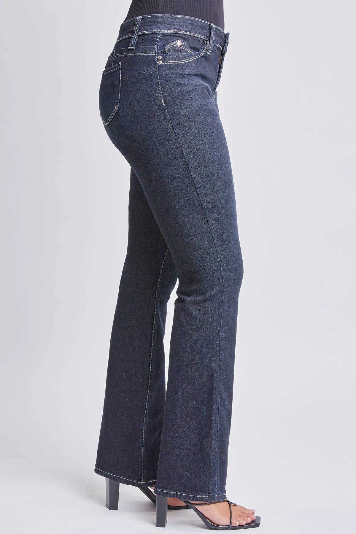 WannaBettaButt Mid Rise Boot Cut Jeans