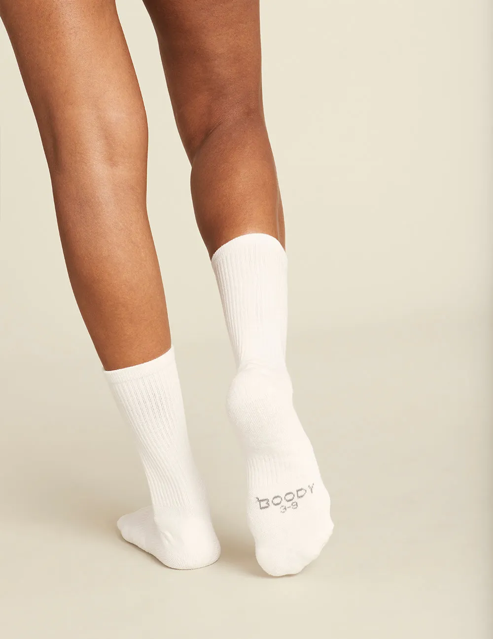 Women's Cushioned Crew Socks - White