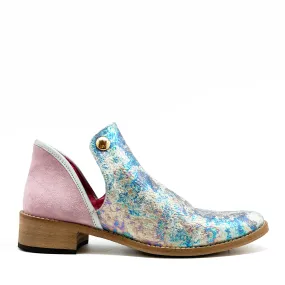 Zippette- Multi pastel snake-ankle boot